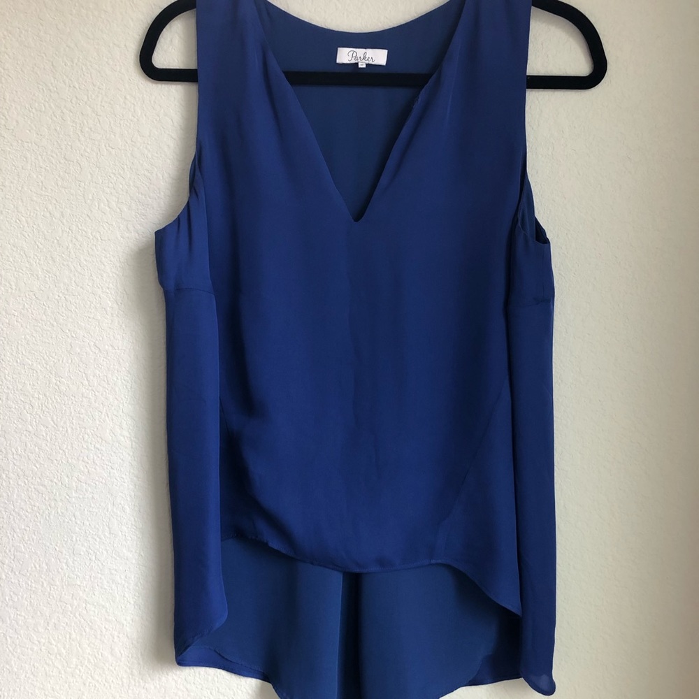 Parker High-Low Silk Top
